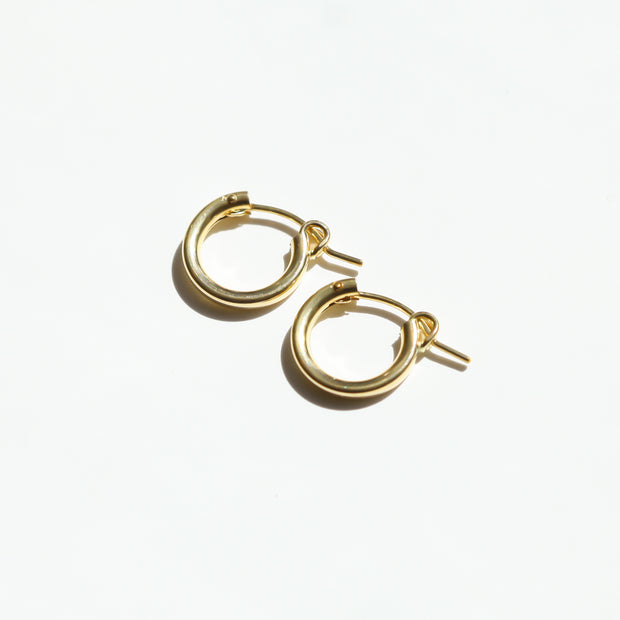 Thick Gold Hoops 14k Gold Filled