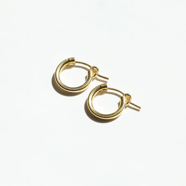 Thick Gold Hoops 14k Gold Filled