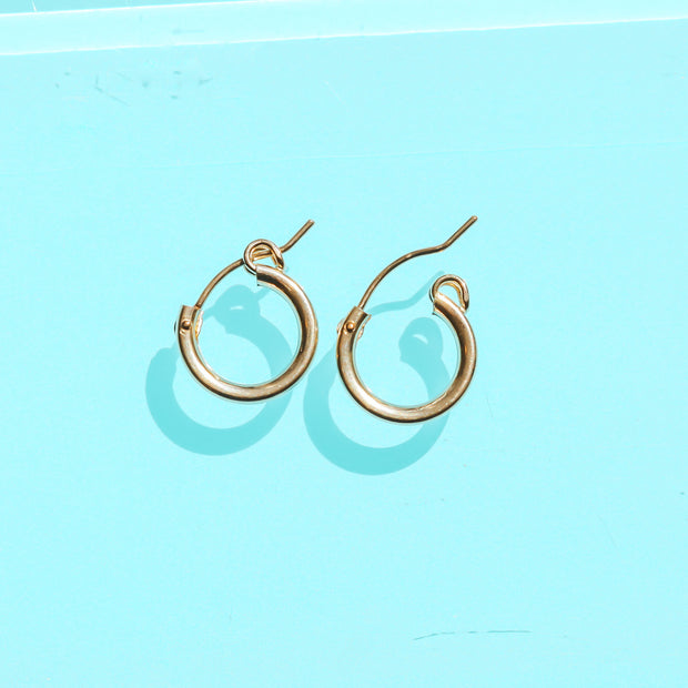 Thick Gold Hoops 14k Gold Filled