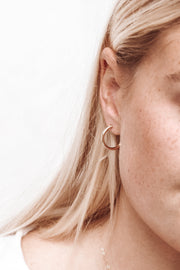 Thick Gold Hoops 14k Gold Filled