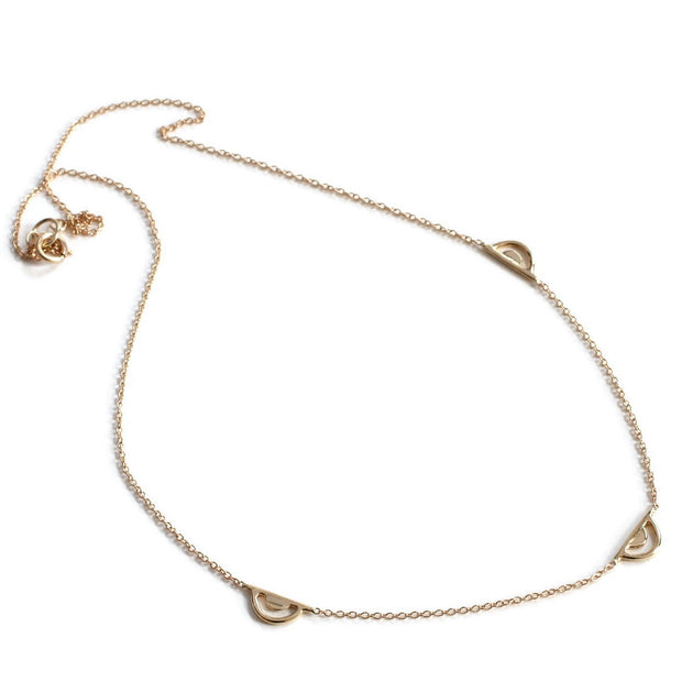 Little Rainbow Necklace -N079YG, N079RG, N079WG