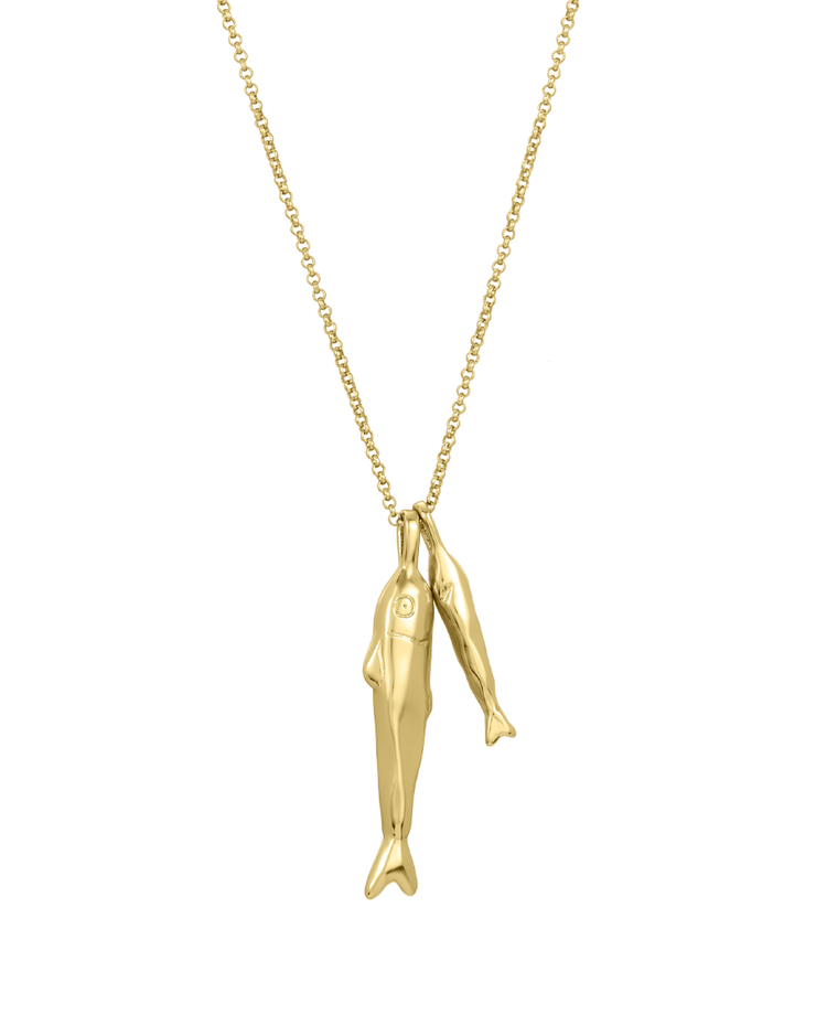 Long Fish Friends Necklace