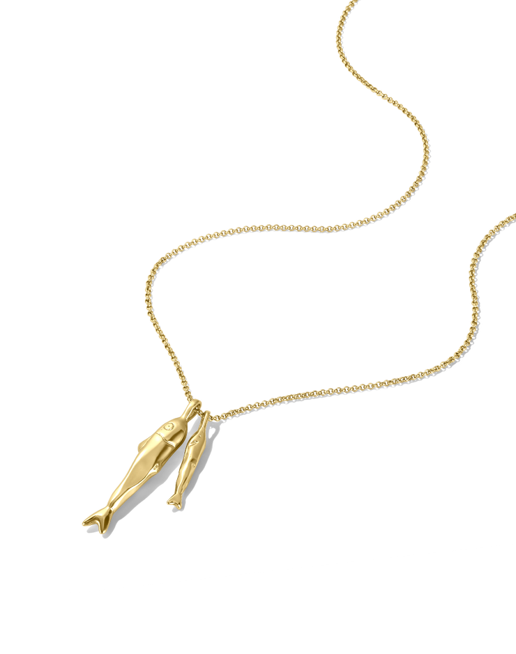 Long Fish Friends Necklace