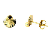 The Aquilla Studs - Red Orange California Sessartine