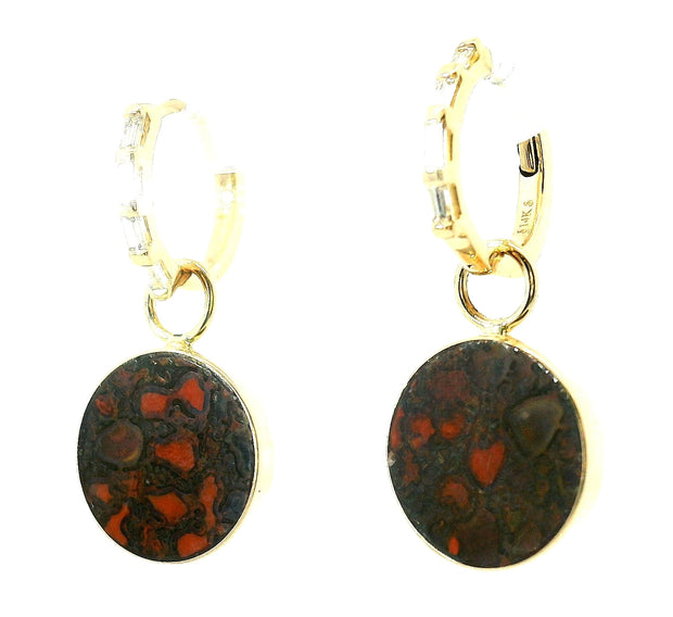 The Circ Earrings - Dinosaur Bone