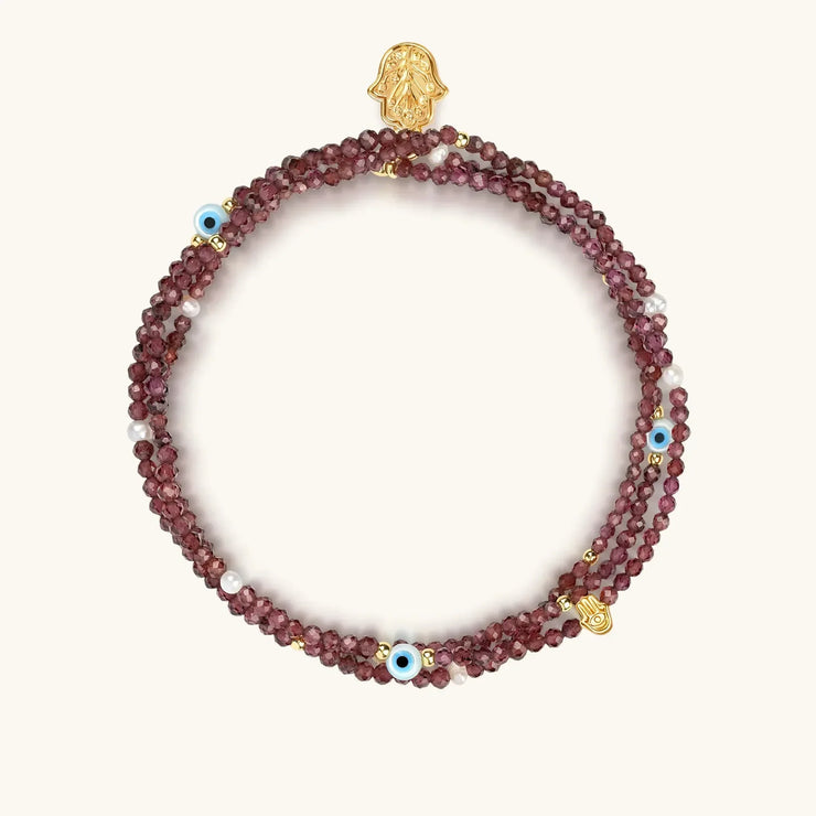 Passionate Spirit - Garnet January Birthstone Wrap