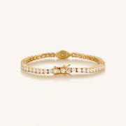 Sparkling Awareness Gold Plated Evil Eye Bracelet