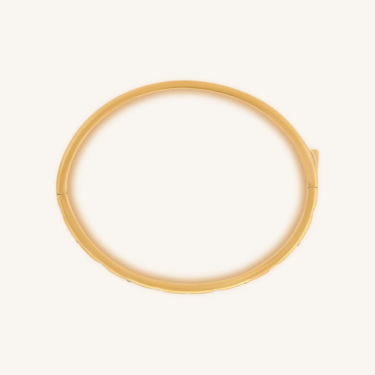 Unwavering Grace Gold Multi Symbol Bangle Bracelet