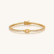 Hopeful Abundance Evil Eye Tennis Bracelet