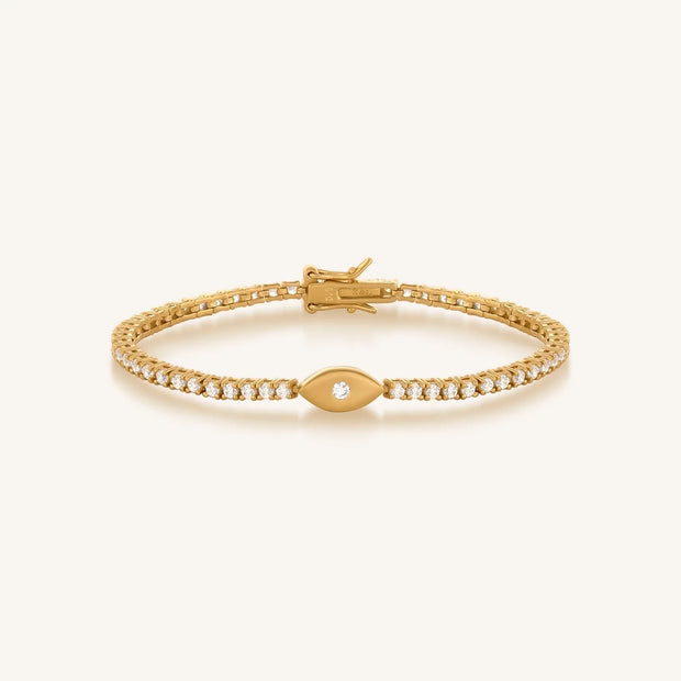 Hopeful Abundance Evil Eye Tennis Bracelet