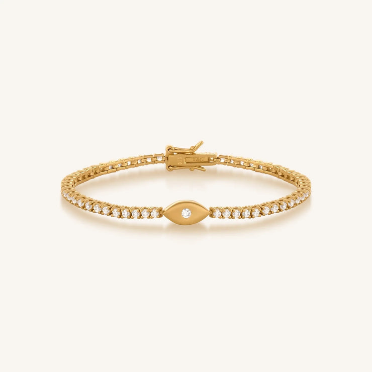 Hopeful Abundance Evil Eye Tennis Bracelet