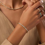 Fortuitous Traveler Multi-Symbol Tennis Bracelet