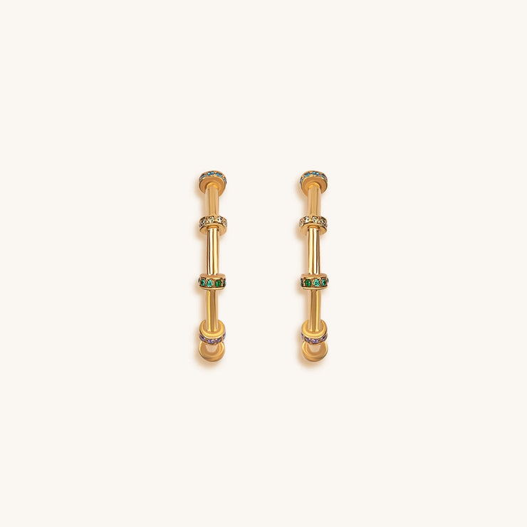 Inner Balance - Multicolor Chakra Hoop Earrings
