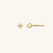 Bright Beginnings White Evil Eye Earrings