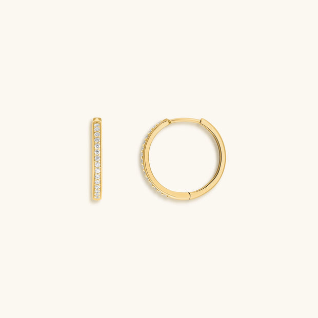 Wheel of Stars - Gold Hoop Earrings