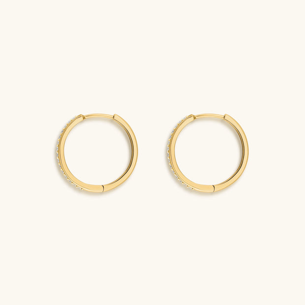 Wheel of Stars - Gold Hoop Earrings
