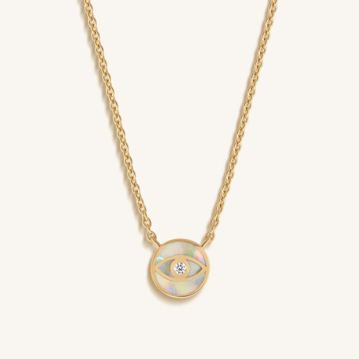 Zen Warrior Gold Evil Eye Necklace