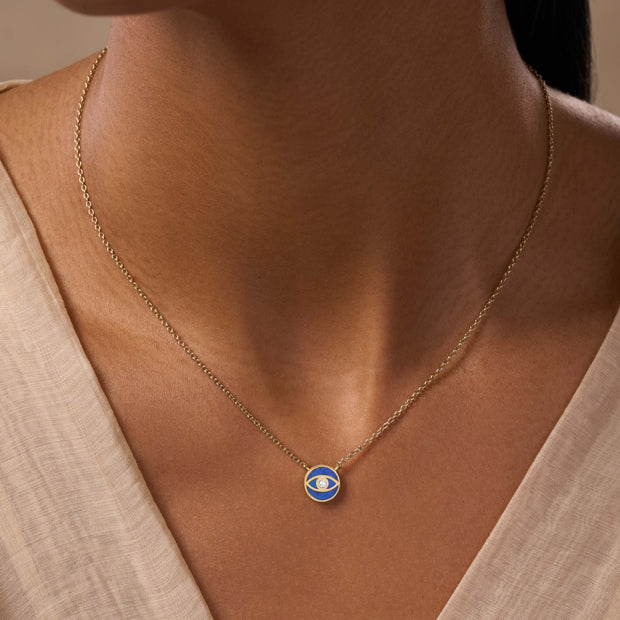 Wealth of Knowledge Lapis Lazuli Evil Eye Necklace