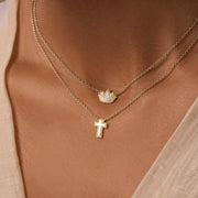 Centered Mindset Lotus Mother of Pearl Necklace
