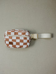 Rust Wavy Checkered Mini Fanny Pack