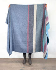 Alpaca Throw Blanket - Blue Bird