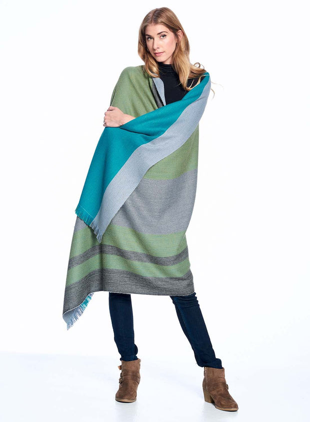 Alpaca Throw Blanket Reversible - Weeping Willow