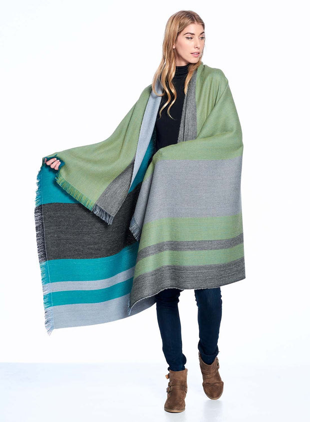 Alpaca Throw Blanket Reversible - Weeping Willow