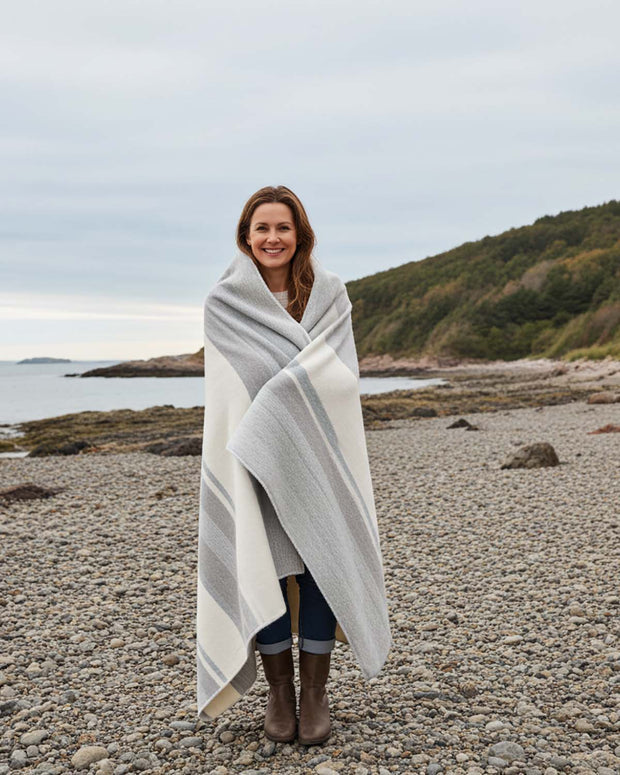 Alpaca Throw Blanket - Silver Birch