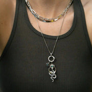 Crescent Snake Eye Necklace