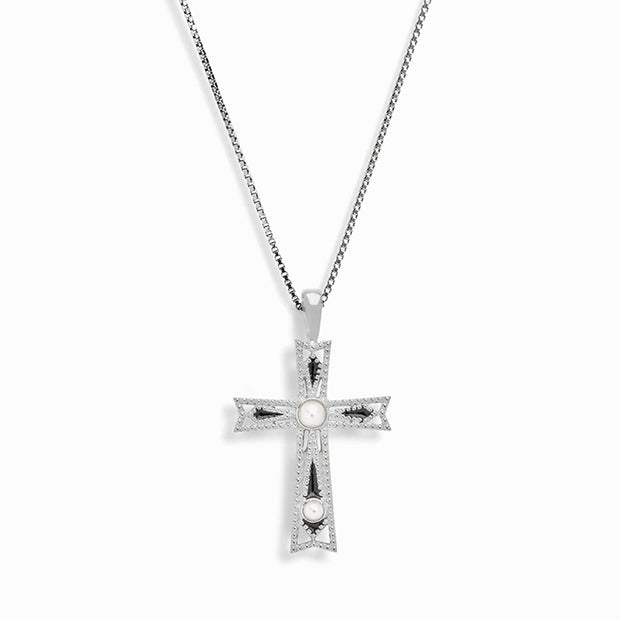 Enamel Cross Necklace