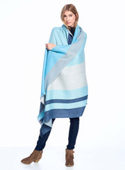 Best Reversible  Alpaca Throw Blanket - Cool Agave