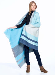 Best Reversible  Alpaca Throw Blanket - Cool Agave