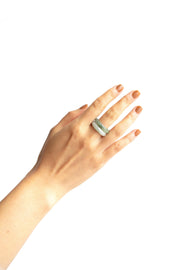 Chess — Light/Dark cyan jade ring