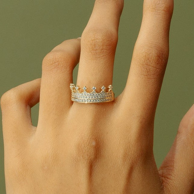 The Iced Crown Ring