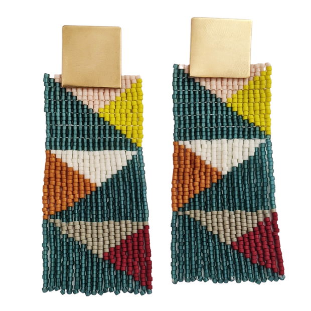Kaleidoscope Beaded Earrings
