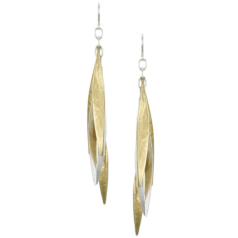 Long Tiered Leaves Earring