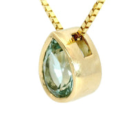 Connecticut Tourmaline Pear Necklace