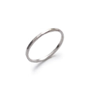 Faceted Sterling Silver stacker ring