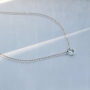 Short Gemstone Necklace - Green Amethyst