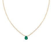 Short Gemstone Necklace - Green Onyx