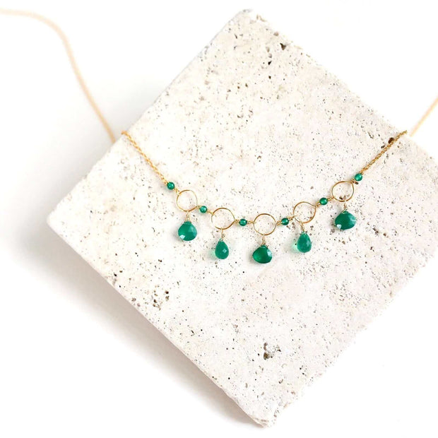 Green Onyx Mini Sparkler Necklace