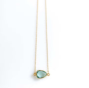 Green Amethyst Minimalist Necklace