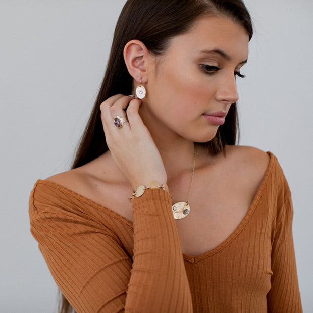 Oval Birthstone Earrings