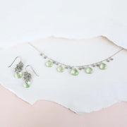 Green Amethyst Silver Sparkler Necklace