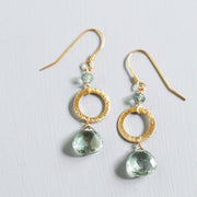 The Airie Earring - Green Amethyst Silver