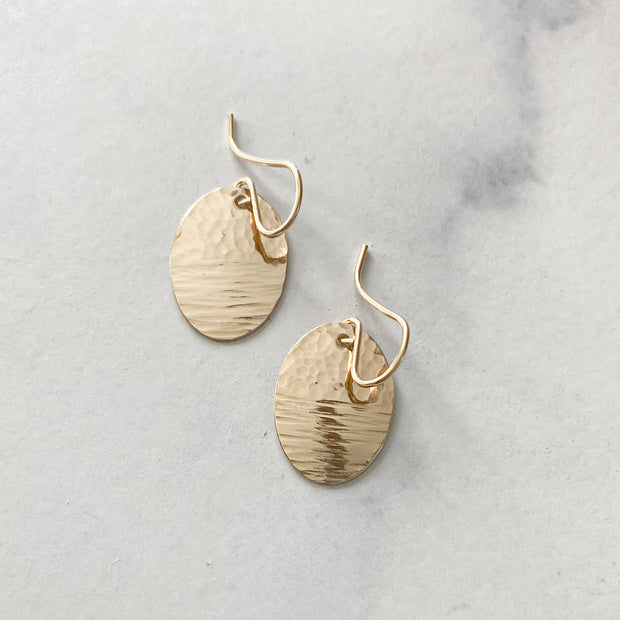 Double Texture oval earrings