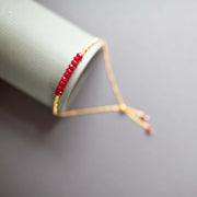Red Jade Adjustable Stacking Bracelet