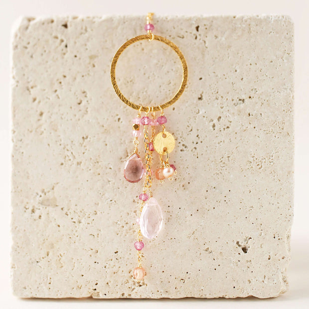 The Ammil Necklace - Rose Pink Gemstones