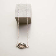 Smoky Quartz Silver Minimalist Necklace