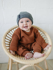 Dark Grey Mebie Baby Beanie